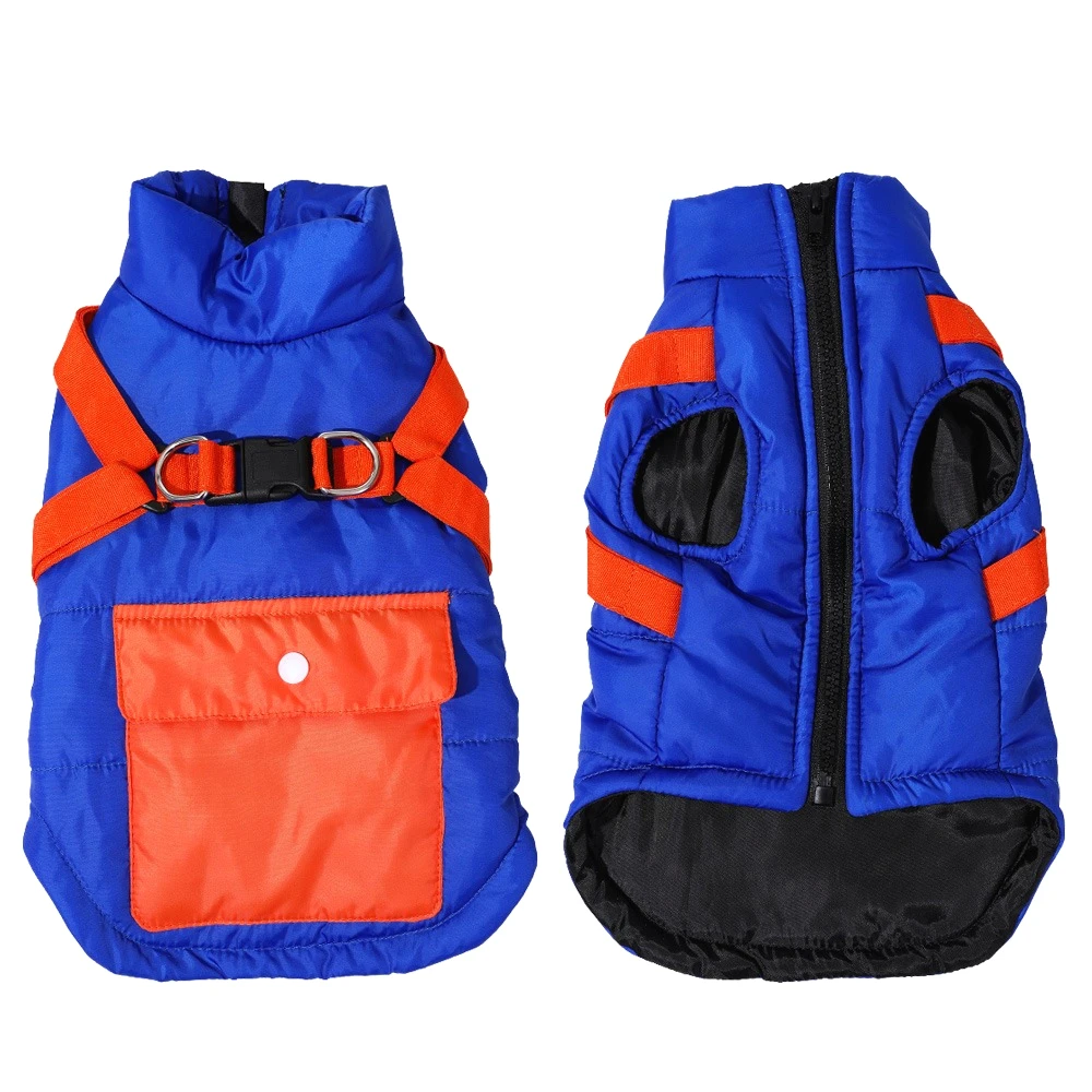 Haustier-Hundekleidung für kleine und mittelgroße Hunde und Katzen, warme Winterjacke mit D-Ring, wasserdichte Kleidung, Yorkshire Bulldogge, Mops-Mantel