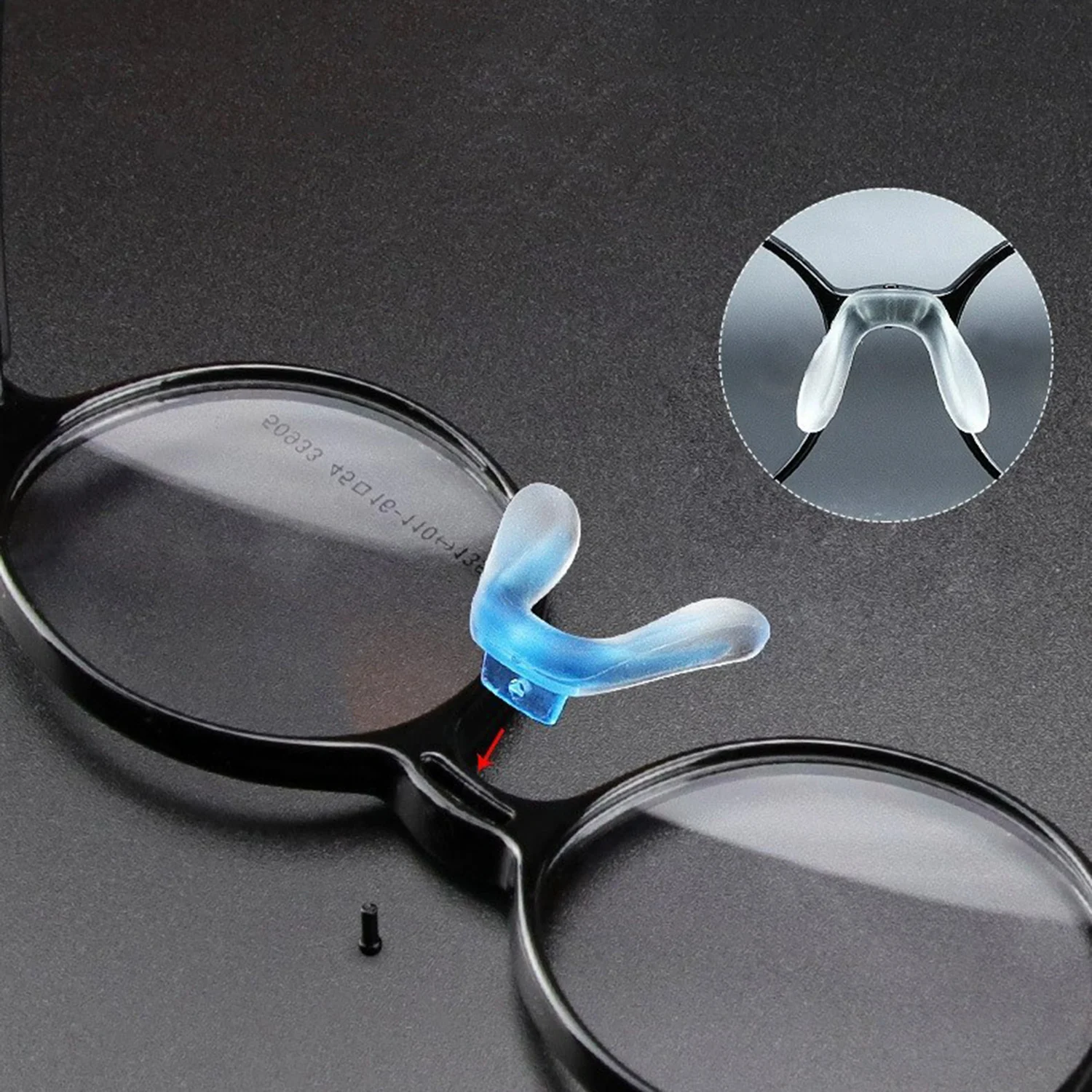 3pcs U Shape Silicone Conjoined Glasses Nose Pad Eyeglasses Anti Slip Holder Eyewear Accessories Nose Pads For Insert On Glasses