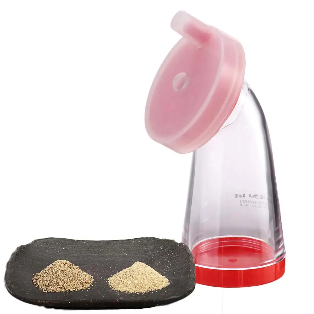 Hand-Rotated Manual Sesame Grinder Transparent Body with Moisture-proof Cover Sesame Dispenser Plastic Spice Grinder Noodle
