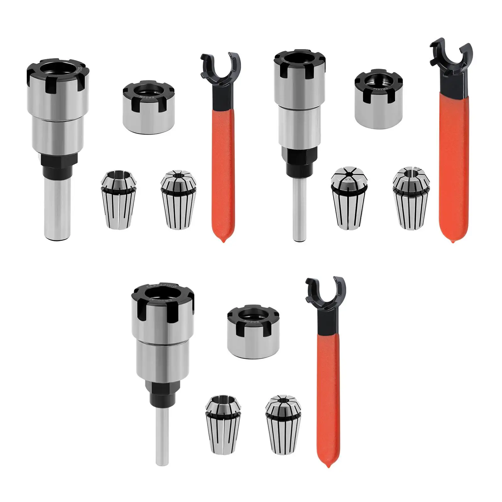 Router Collet Extension Rod with Wrench Spring Collet for Milling Bit