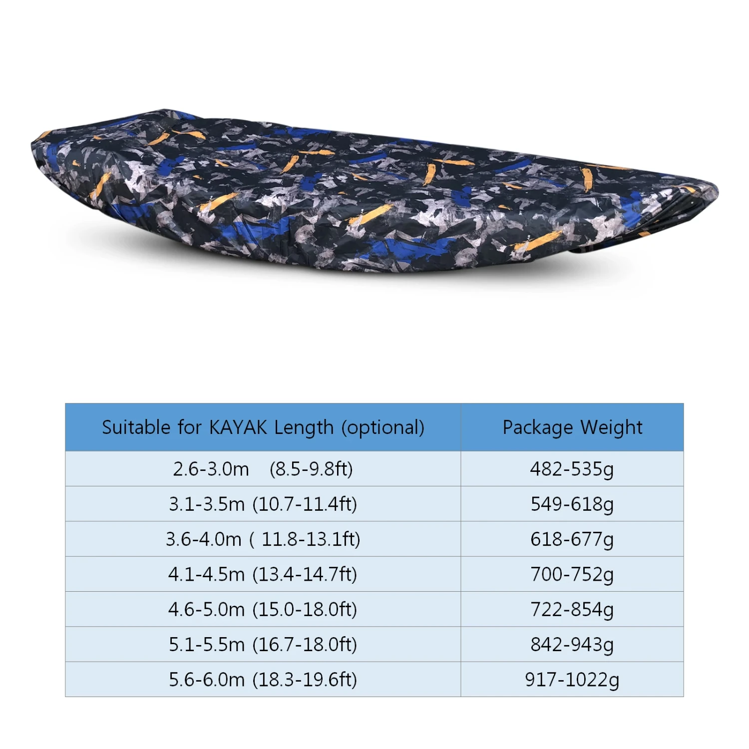 À prova d'água capa para o caiaque, camo canoa barco acessórios, resistente uv, para piscina, novo