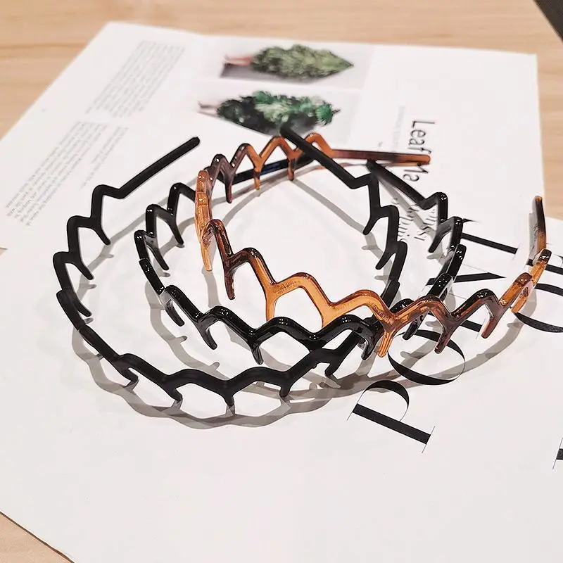 2pcs Anti slip toothed headband, Korean style minimalist headband, bangs, broken hair, pressed hair, hairpin hair accessories