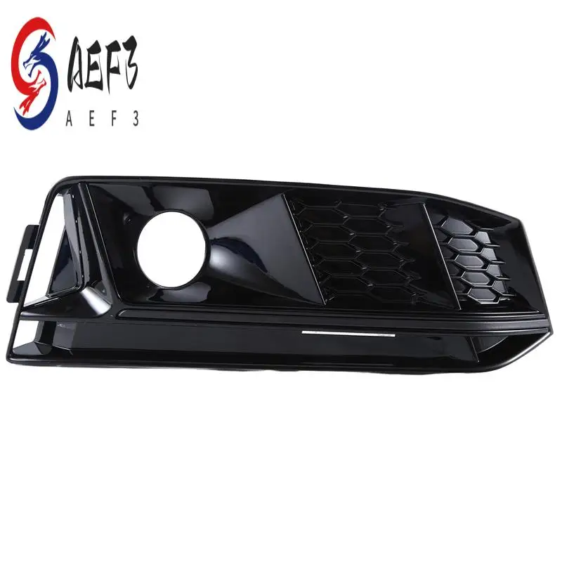 

AEF3-Fog Light Frame Fog Light Cover Bee Grid Grille Bumper Grille Car Replacement For A4L A4 B9 Sport 2017-2019