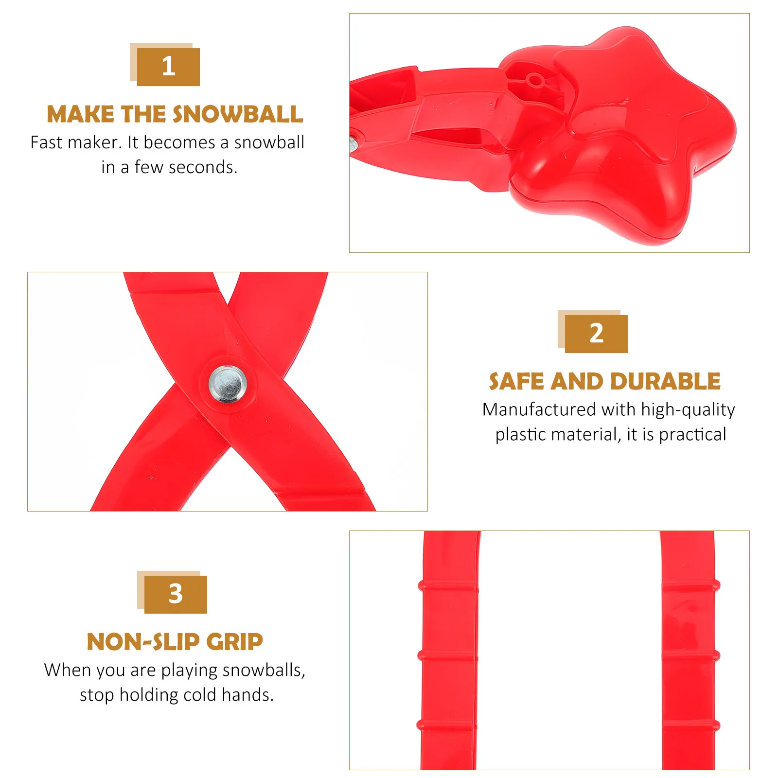 

Making Clip Kids Plastic Clamp Winter Outdoor Round Snow Balls Maker Funny Fight Plaything Winter Clip