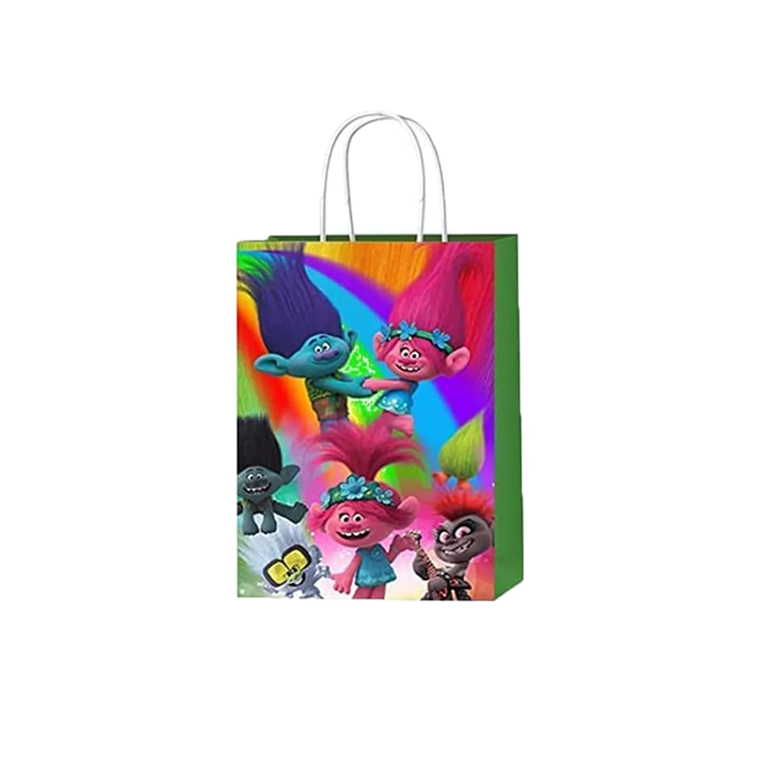 Trolls Candy Package Gift Handbag Baby Shower Birthday Party Supplies Decor Paper Bag