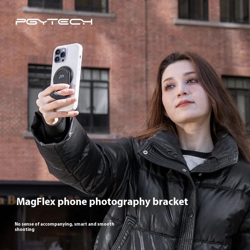 PGYTECH MagFlex Strong Magnetic Phone Holder Folding Photography Stand Fit for iPhone 14/15/16 Series and Android Series Custom