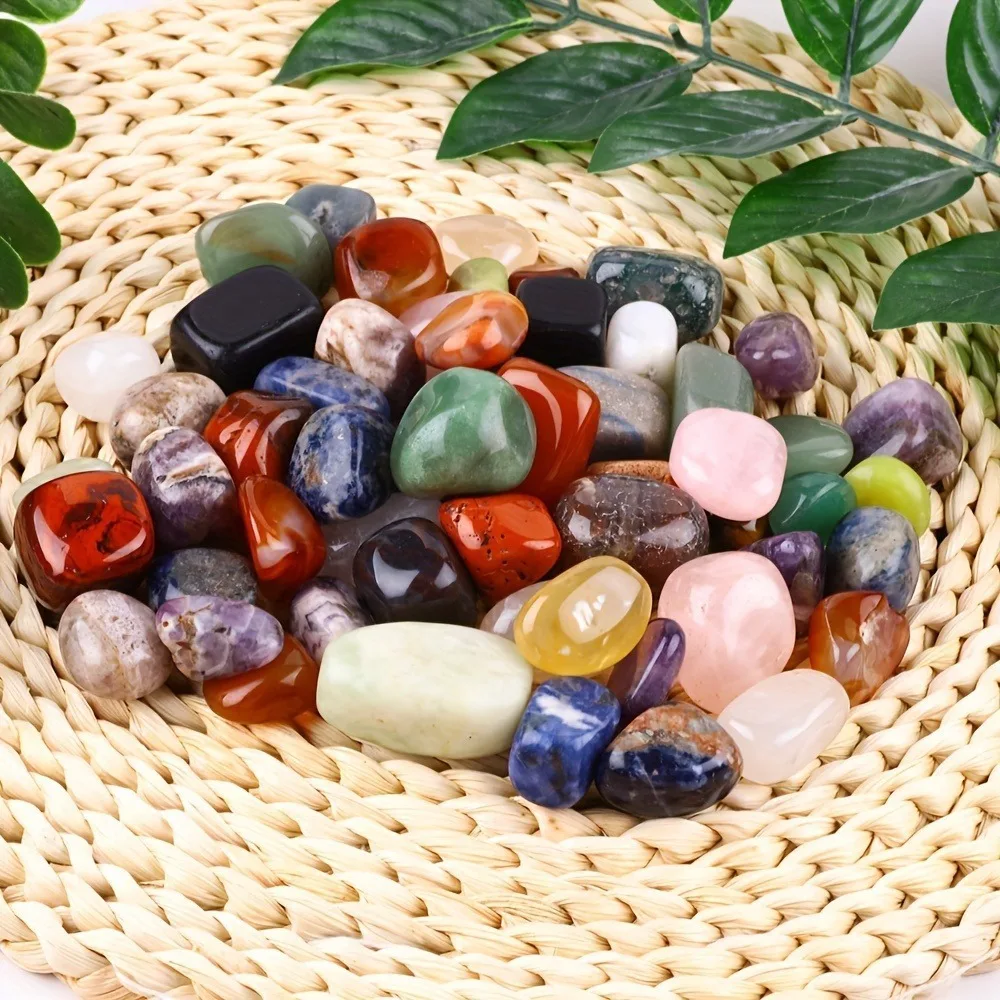 100g/Bag Irregular Natural Tumbled Stones Art Home Aquarium Decor Mix Color Crystals Bulk Stone Ornament Landscape Craft Gravel