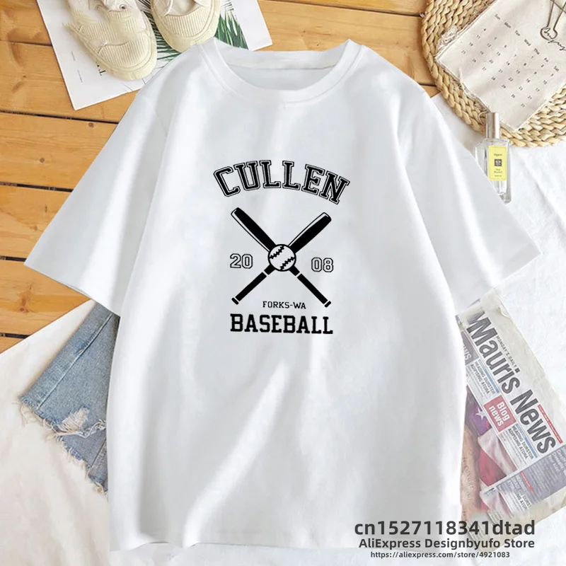 Cullen Baseball Twilight T-Shirt Women Men Baseball Bella and Edward Love Teen Movie T Shirt Short Sleeve Graphic Tshirt