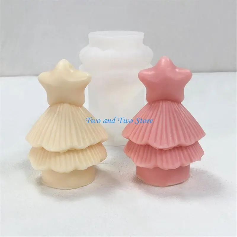 HX6F الإبداعية شمعة قالب من السيليكون ديكور المنزل قالب الجبس شجرة عيد الميلاد الروائح قالب مستلزمات صناعة المجوهرات