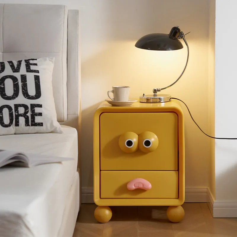 Bedside table creative cute cartoon shelf, cream wind room small modern simple environmentally friendly storage cabinet
