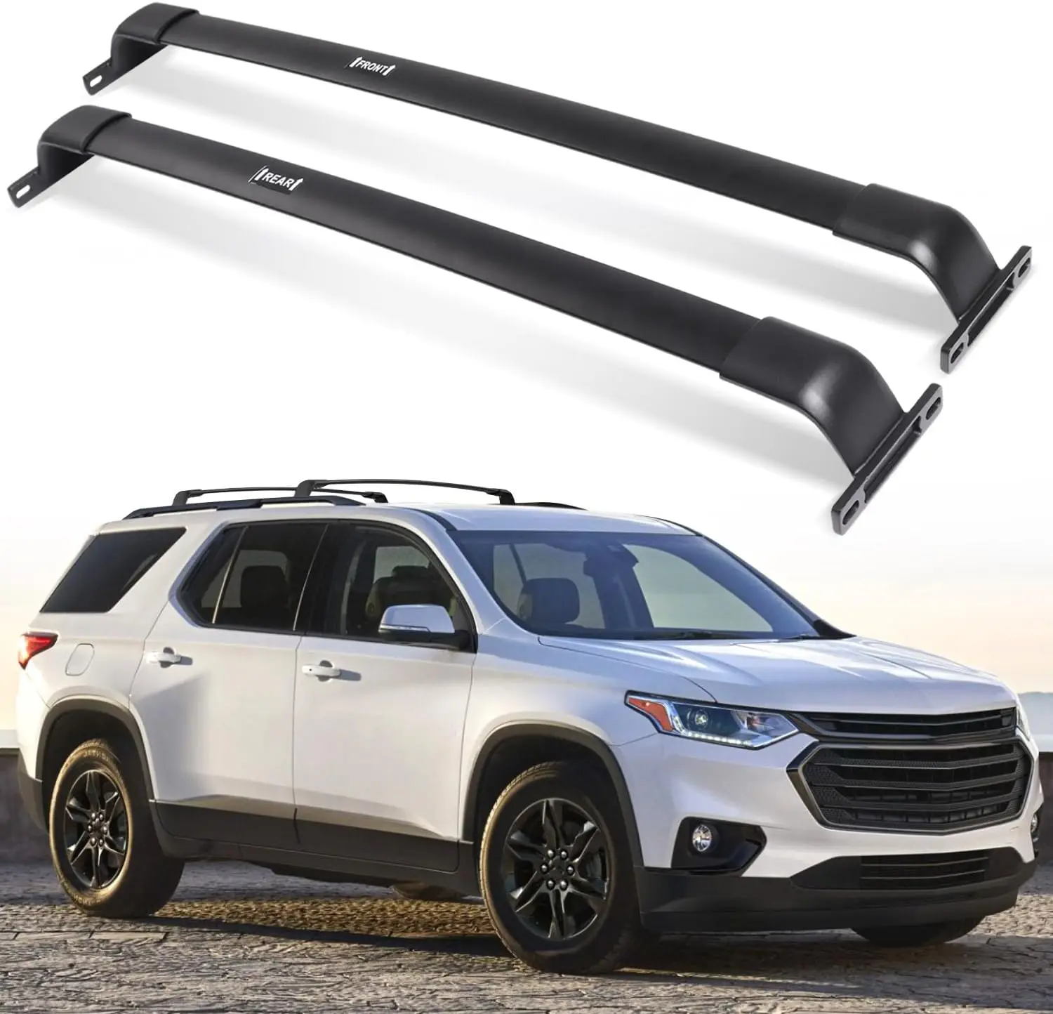 

Heavy-Duty 220 LBS Roof Rack Cross Bars for SUV with Side Rails, Easy Installation, Black Finish