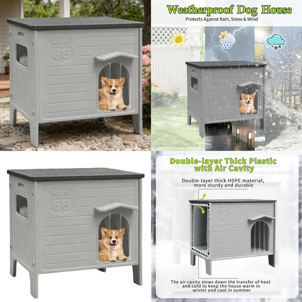 

Водонепроницаемый уличный домик для собак – укрытие для собак средних и малых пород для использования в помещении и на улице