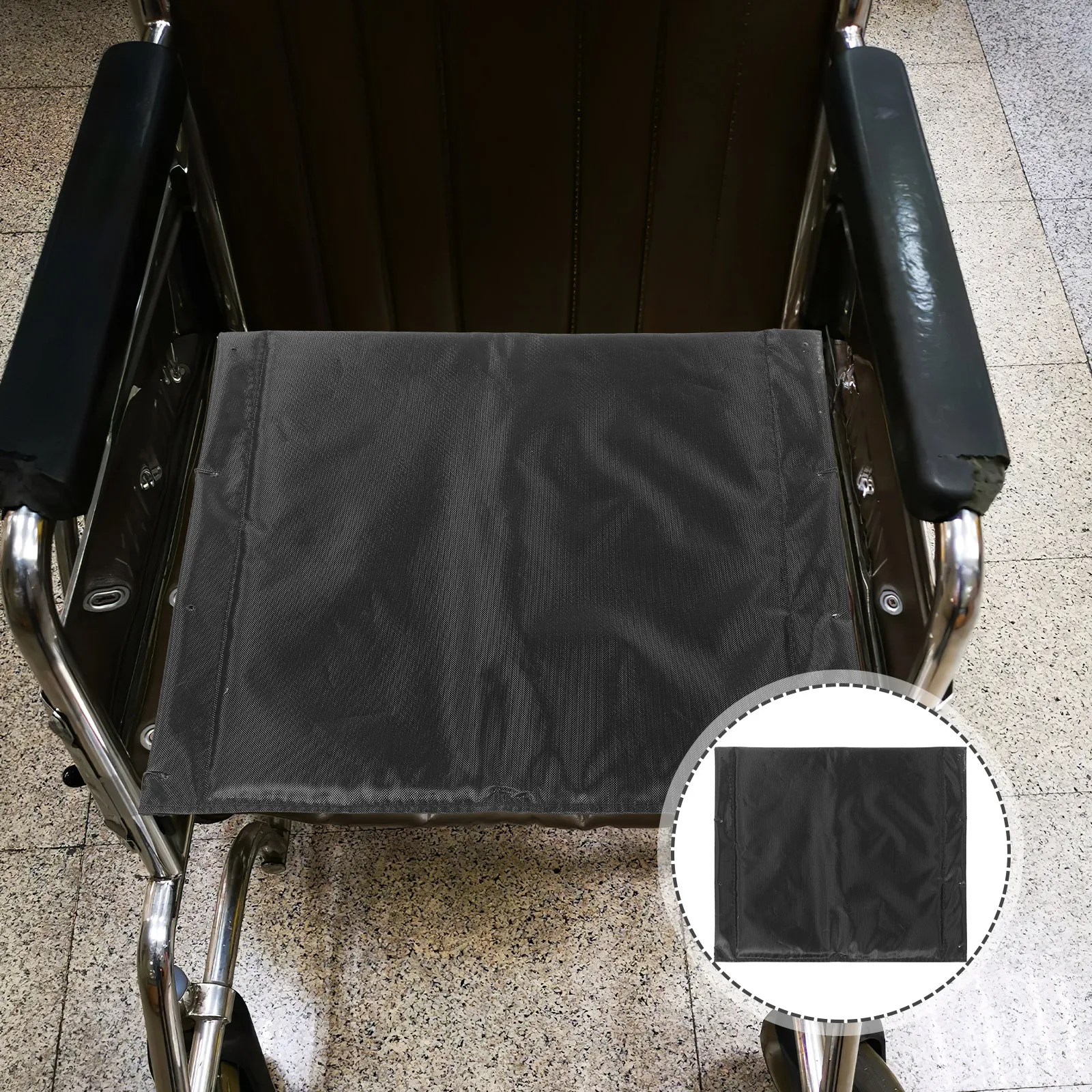 Wheelchair Seat Cushion Oxford Cloth Detachable Middle Pad Comfortable Support Pressure Relief Wheelchair Accessories