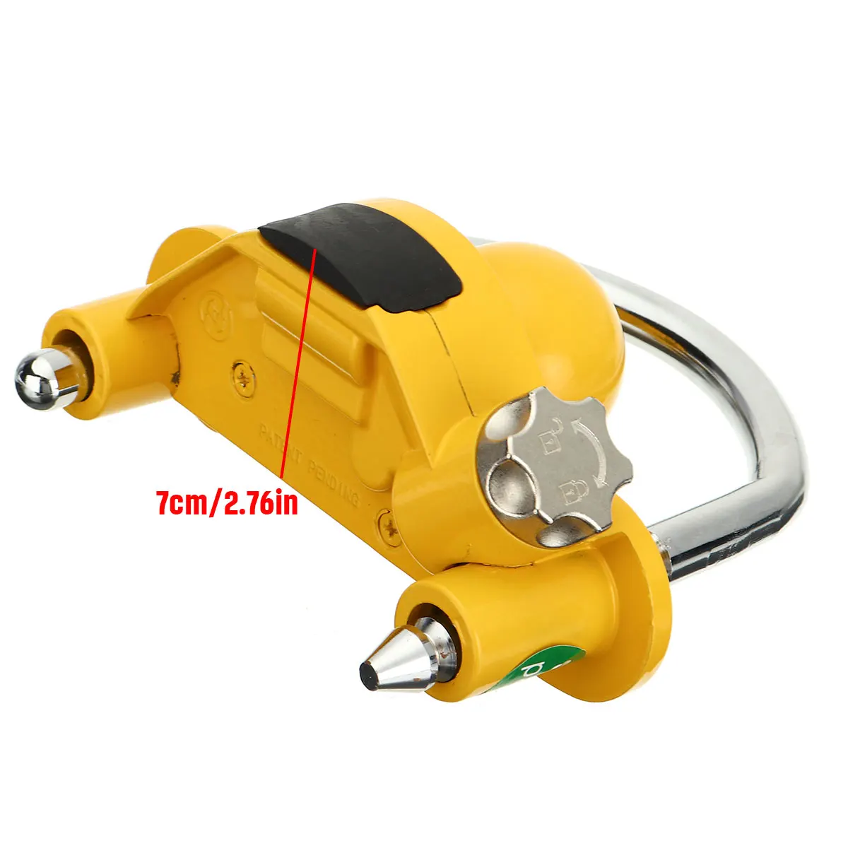 Yellow Caravan Trailer Ball Coupler Trailer Lock Password Hitch Anti-Theft Lock Universal Heavy Duty Hitch Lock