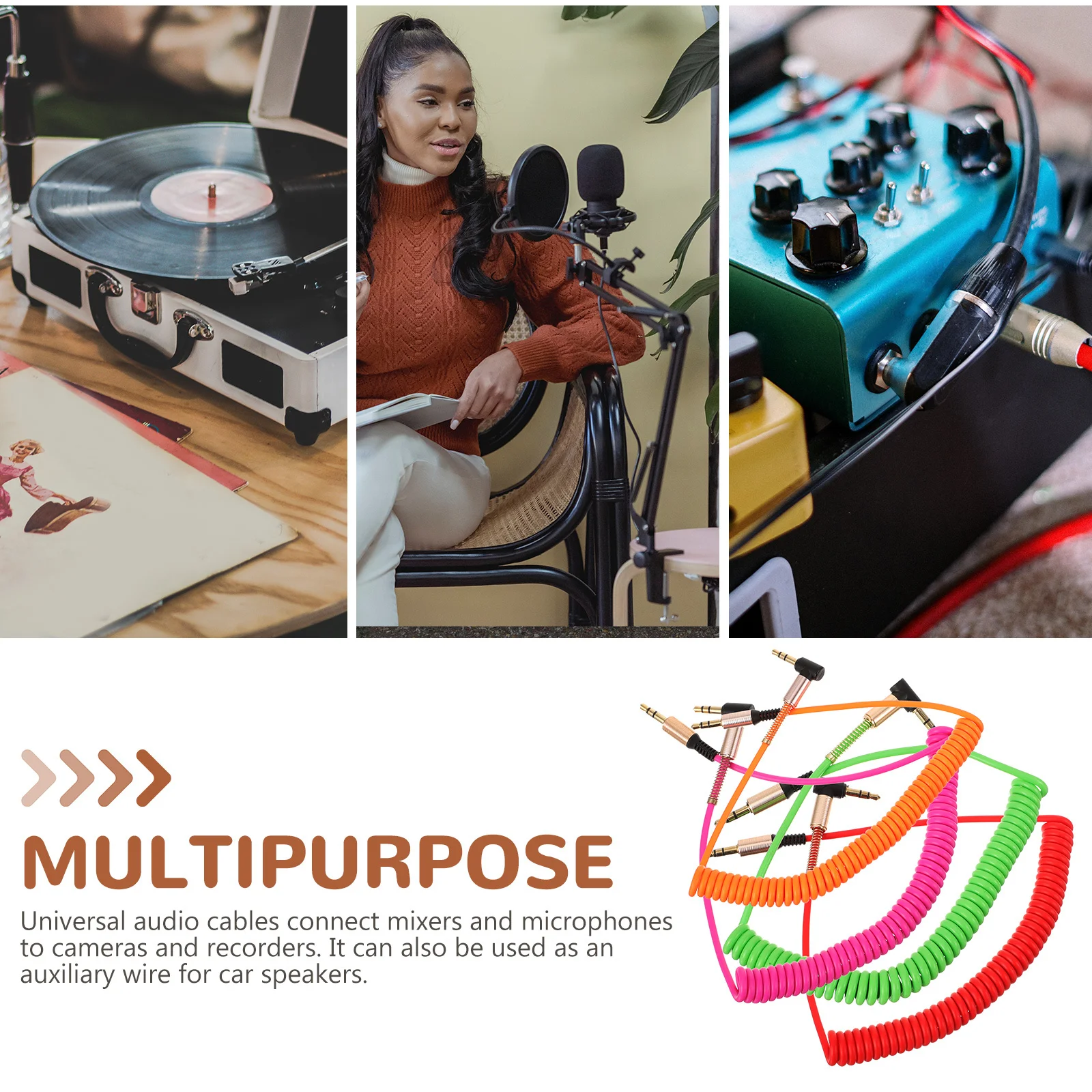 4Pcs Aux Cable 3.5M… - image