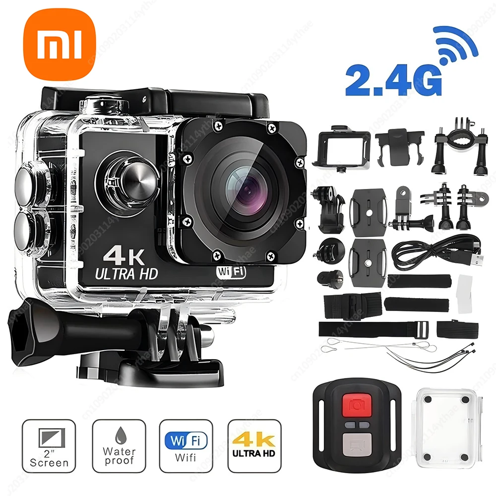 Xiaomi Mijia Action Camera Ultra HD 4K/30fps WiFi 2.0-inch 170D Underwater Waterproof Helmet Video Recording Cameras Sport Cam