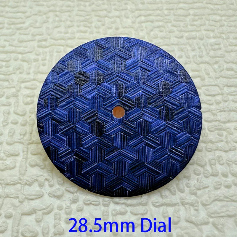Customized NH35 Dial 28.5mm Watch Dial Woven Pattern Surface Dial Fit for NH35 NH36 7S26 Movement Watch Surface Nh35 DIY Dial