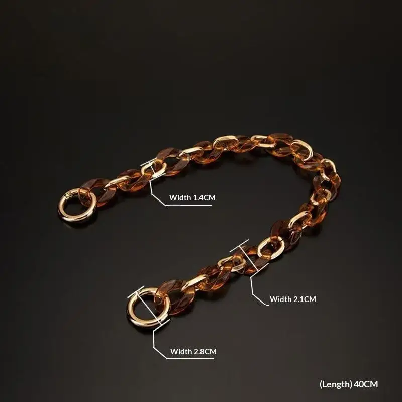 Acrylic Handbag Chains 34cm Fashion DIY Purse Replacement Strap for Tote Crossbody Bag Women Gift Accessory - view 6