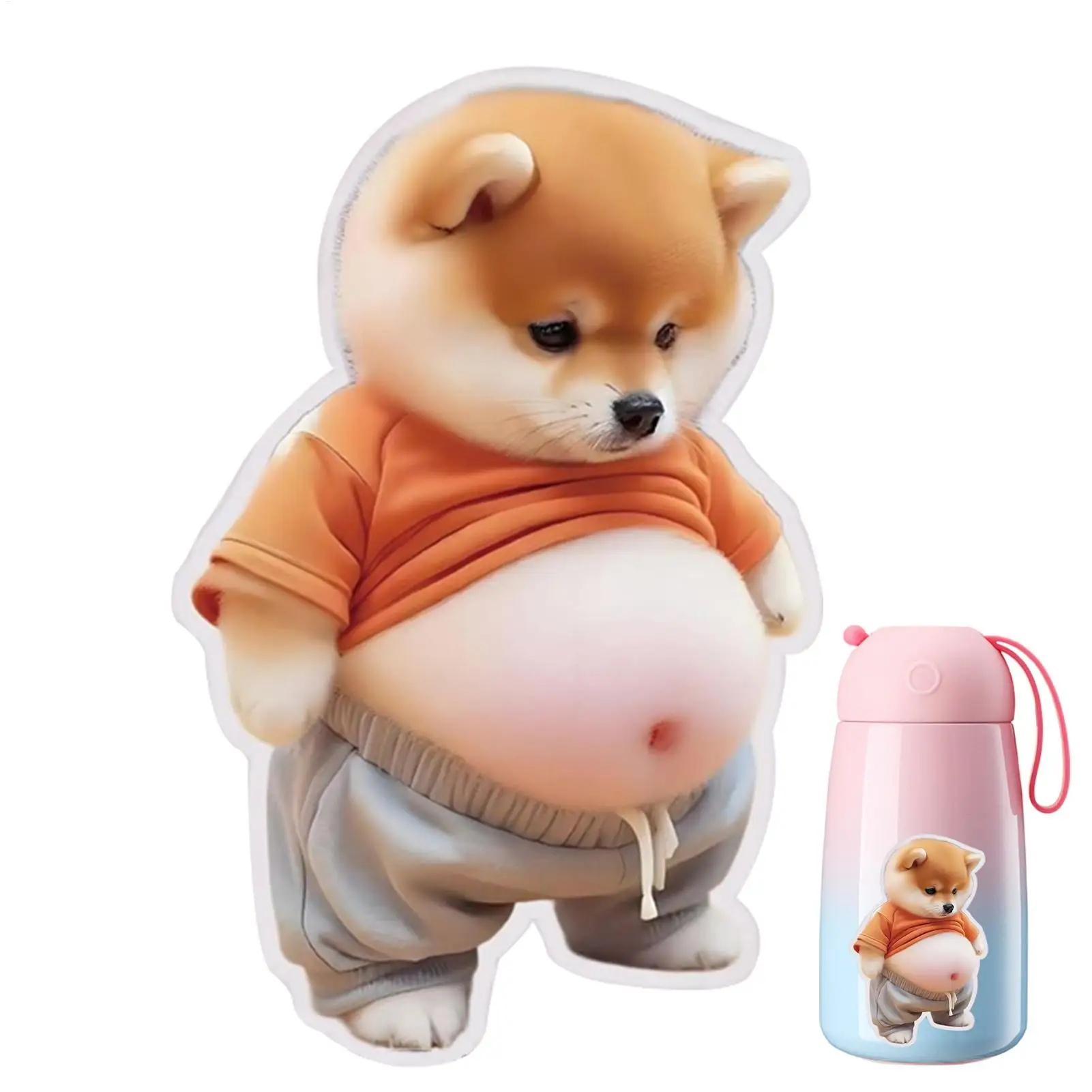 DIY 3D Scrapbook Aufkleber Hund Squeeze Bauch Aufkleber Party Gefälligkeiten Dekorative Aufkleber PVC Selbstklebende 3D Shiba Inu Aufkleber