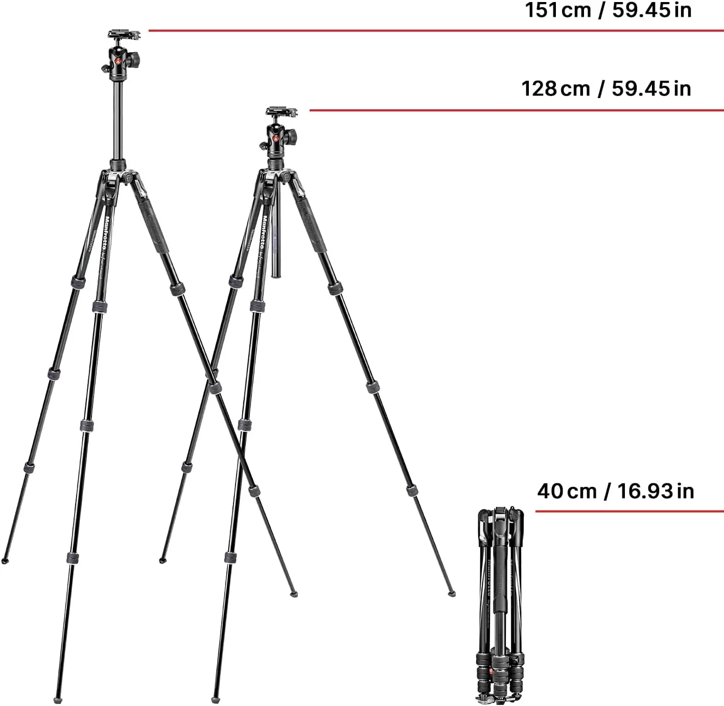 Befree Advanced Camera Tripod Kit with Twist Closure, Travel Tripod Kit with Ball Head, Portable and Compact, Camera Tripod in A