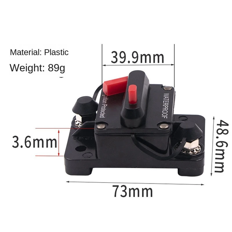 AMP Circuit Breaker Fuse Reset 12-24V DC Car Boat Auto Waterproof Fuse Box Fuse Car Fusibles