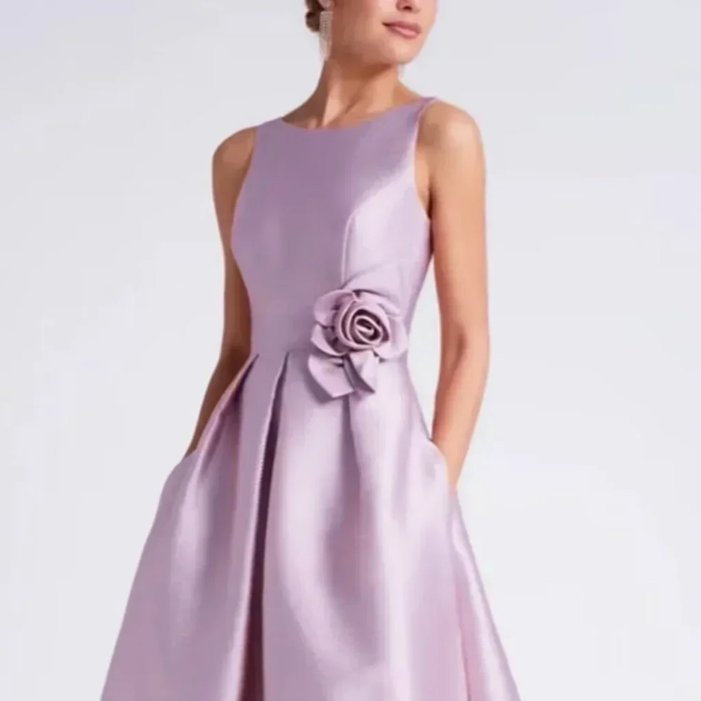 Robe de Soirée Élégante en Fibre Française Personnalisée, Simple, Couleur Unie, Éducative, Fleur, Satin, Formelle, ixde Mariage, Anniversaire