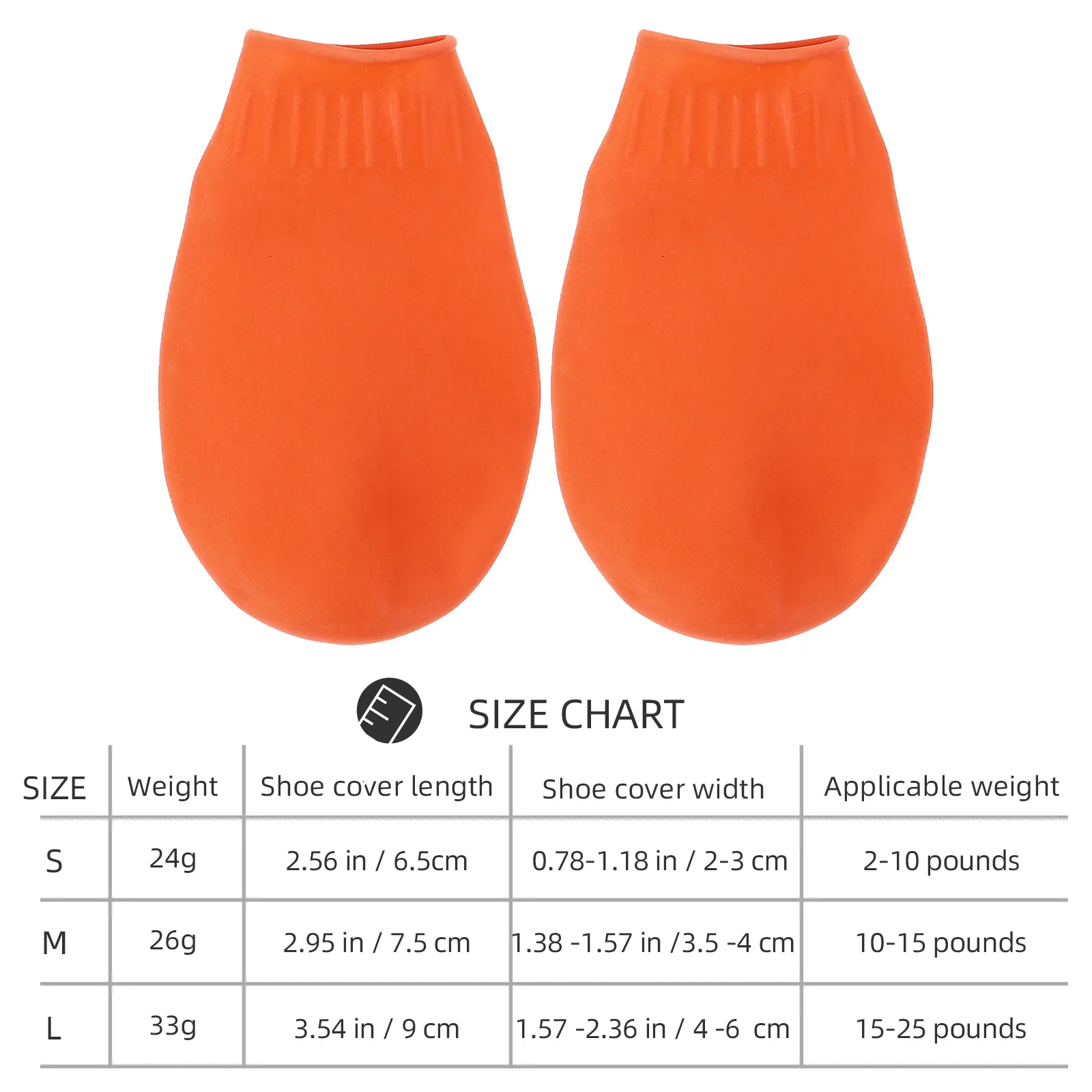 

4pcs Waterproof Rain Shoes Non-slip Shoe Cover Outdoor Footwear Durable Cover for Pet Cat Dog (Orange Size S)