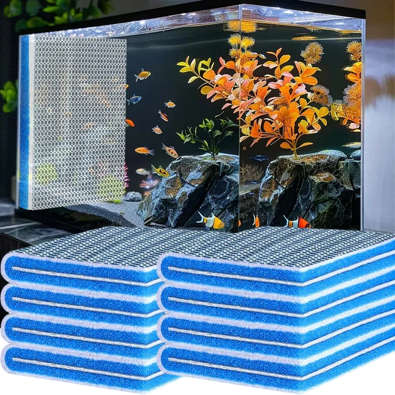 Esponja Filtrante para Acuario, Purificador Multicapa, Tapete Filtrante para Estanques de Peces, Espuma de Purificación de Agua, Esponjas de Limpieza para Peceras
