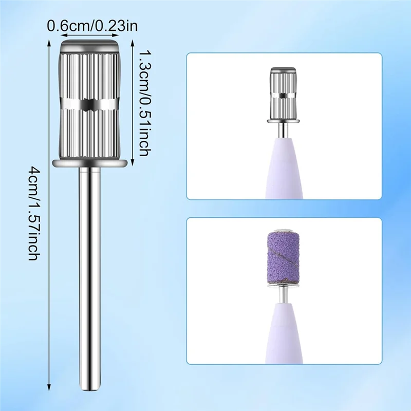 

Classy-Mandrel Nail Drill Bit Set, 20 Pcs 3/32 Inch Sanding Bits For Nail Drill, Replacement Sanding Band Shaft