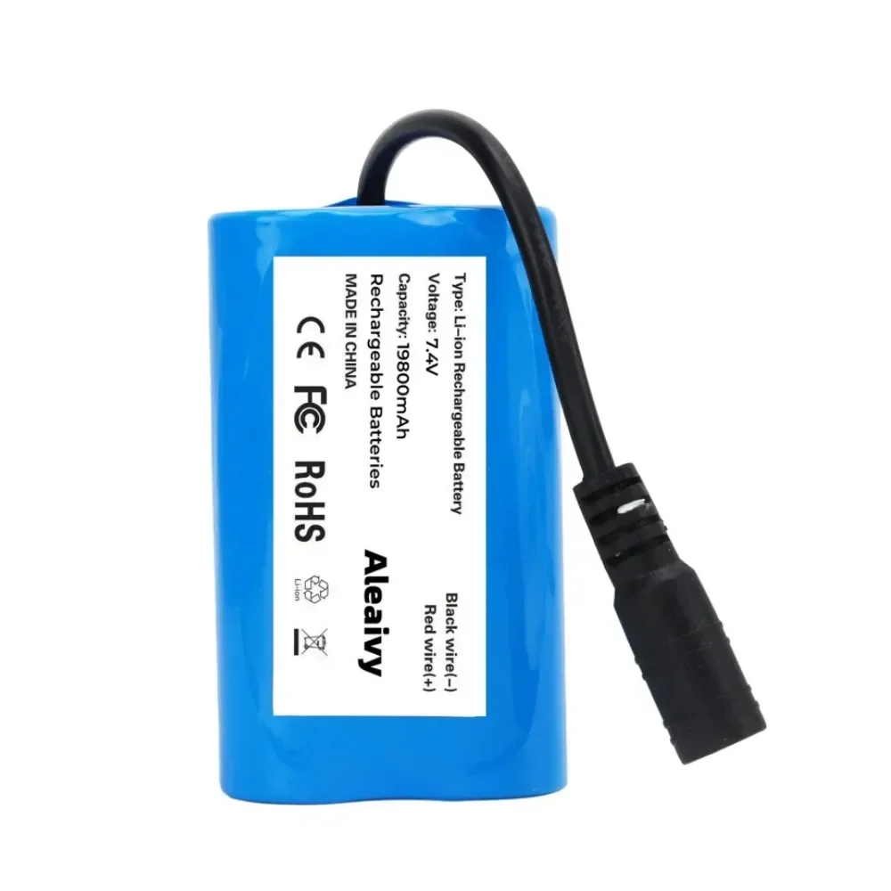 NEW Upgrade 7.4V 19800mAh 18650 Li ion Battery for T188 T888 2011-5 V007 C18 H18 SO ON Remote Control RC Fishing Bait Boat Parts