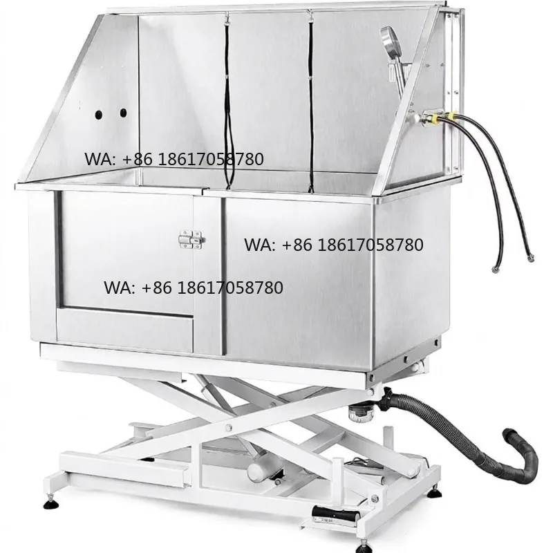 Electric Lift Self Cleaning Charge Pet Grooming Bathtub 304 Stainless Steel Luxury Easy Use Height Adjustable Salon Washing