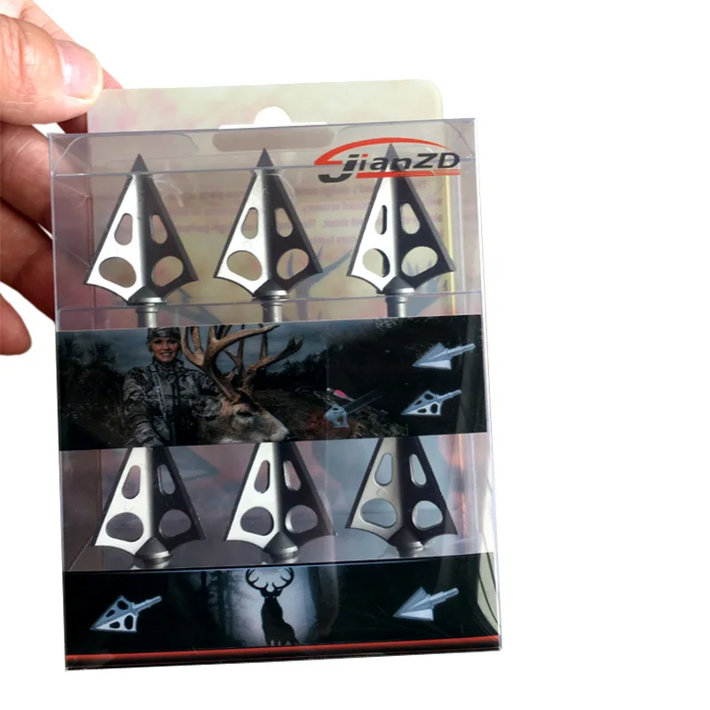 6pcs Archery Arrowheads Broadheads 3 Blade Hunting Arrow Tip Points for Crossbow Carbon Arrows Broadhead Arrow For Hunting