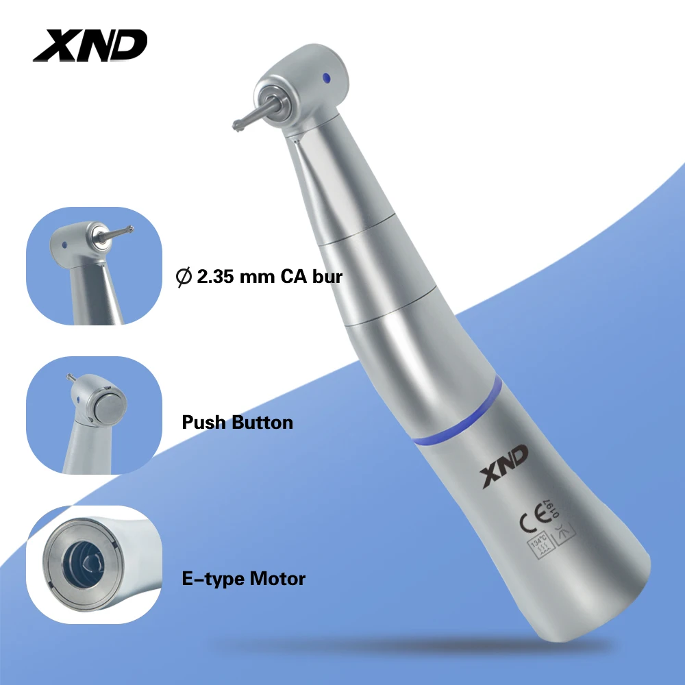 

XND Dental Low Speed Handpiece E-type Internal Water Spray Contra Angle Handpiece Push Button Dentistry Teeth Polishing Tool