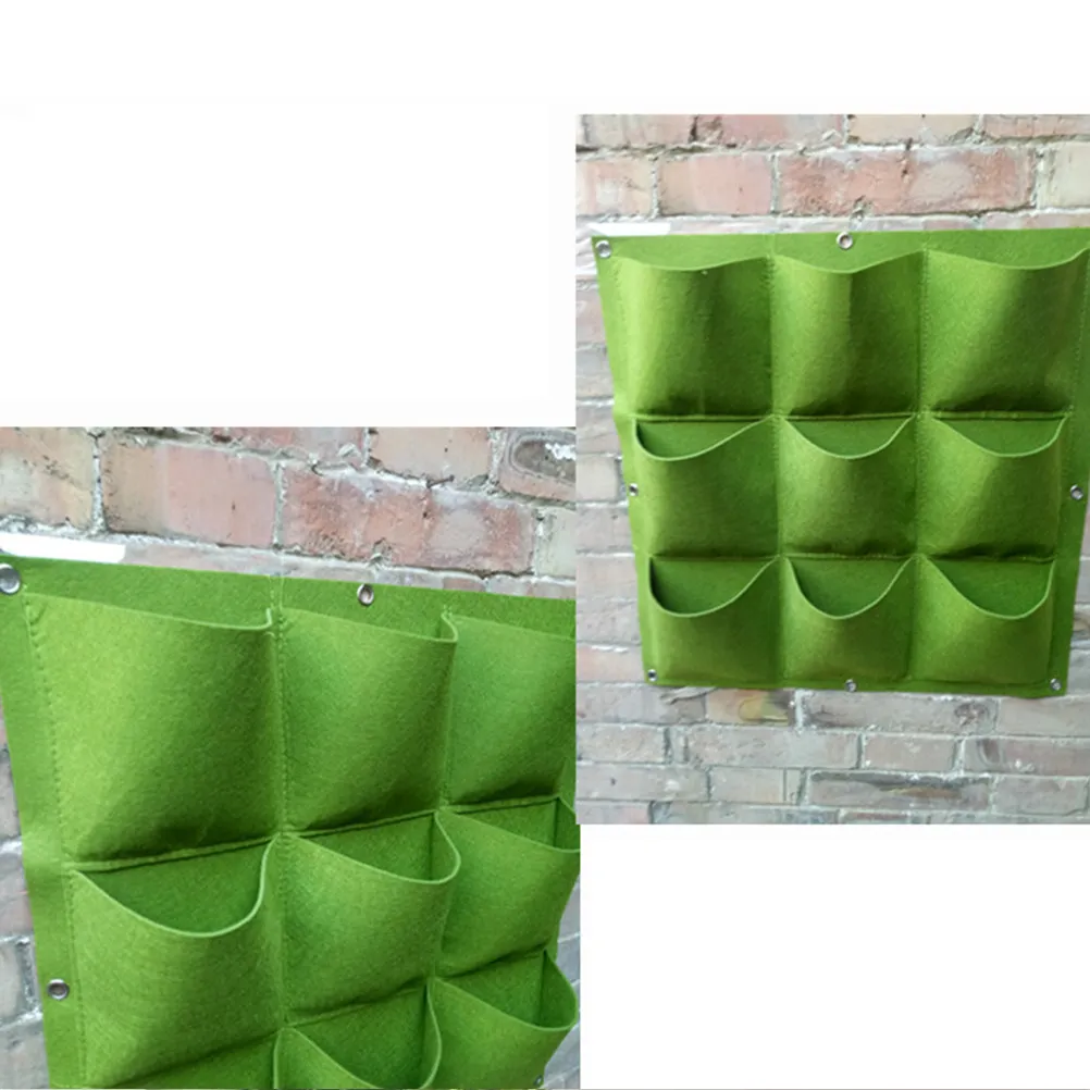 1Pcs Felt Wall Hanging Plant Bag Vertical 12-Pocket Planter for Garden Outdoor Indoor Herb Succulent Vegetable Growing Pocket view 4