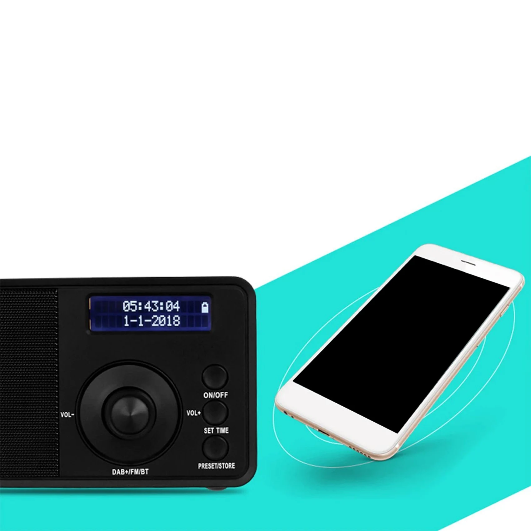 A14M 2X portátil + Radio Digital inalámbrico Bluetooth altavoz estéreo pantalla LCD auriculares para exteriores soporte despertador FM AUX