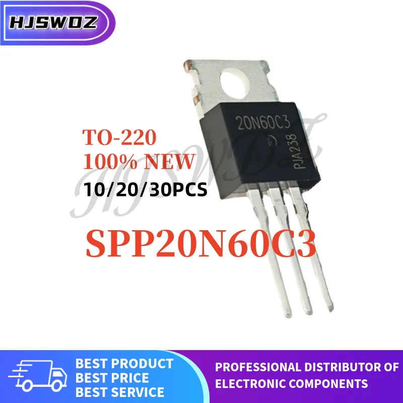 10PCS-30PCS SPP20N60C3 20N60C3 TO-220 MOSFET N-Channel Field-effect Transistor