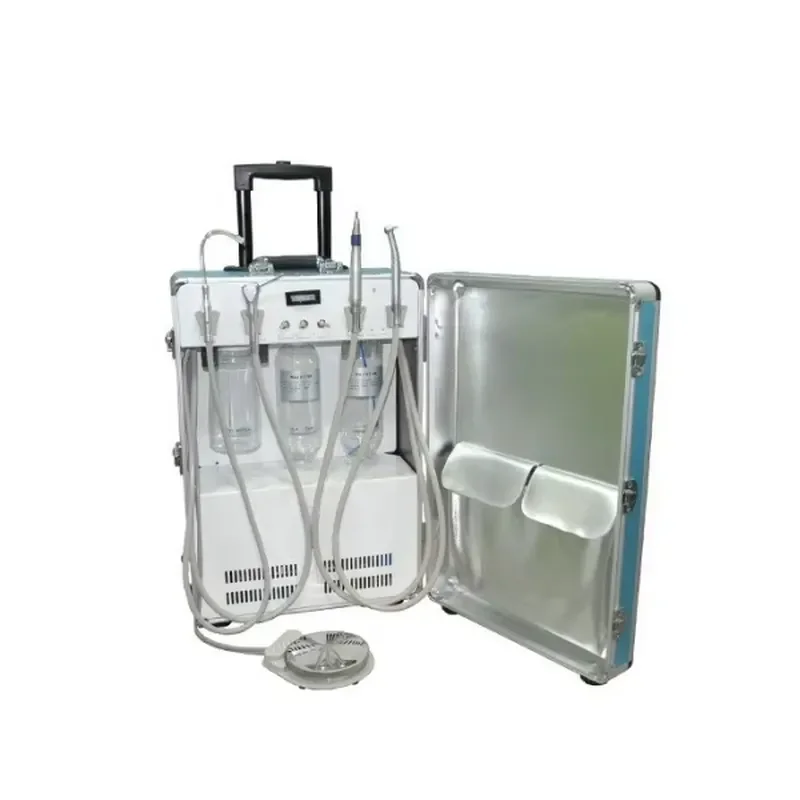 Portable Dental Chair Mobile Treatment Cart Fully Functional with Air Compressor for Dentist Clinic Use