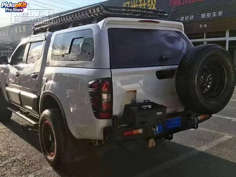 

Heavy-Duty Steel Rear Bumper with Tow Bar & 2×5.5T Tow Hooks for Hilux NP300/Ranger/Triton L200