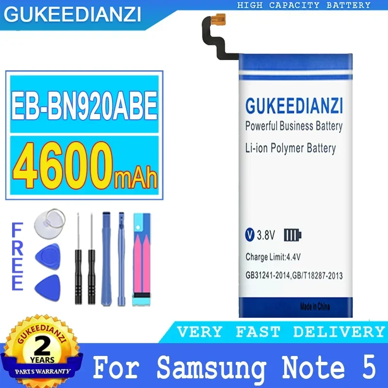 GUKEEDIANZI-بطارية كبيرة الطاقة لسامسونج غالاكسي نوت 5 ، N9200 ، N920t ، n20c ، Note 95 ، ، يللي أمبير ،