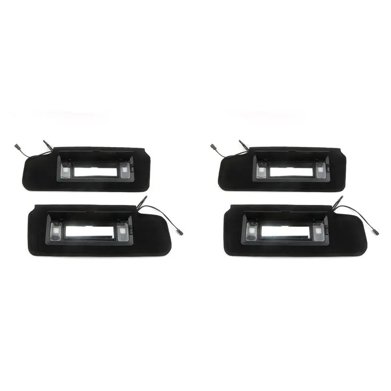 Strange 2Pair Car Sun Visors Shades W/LED Light 12459827 14081826 For Corvette C4 1984-1996 Sunvisors Vanity Mirror