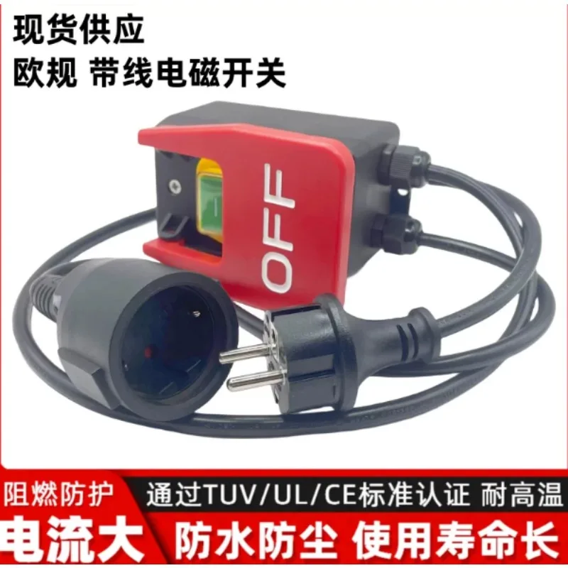 KJD17 Electromagnetic Switch 16A250V Warrior with Emergency Stop Gland Button YH02-A European Standard Belt Cable
