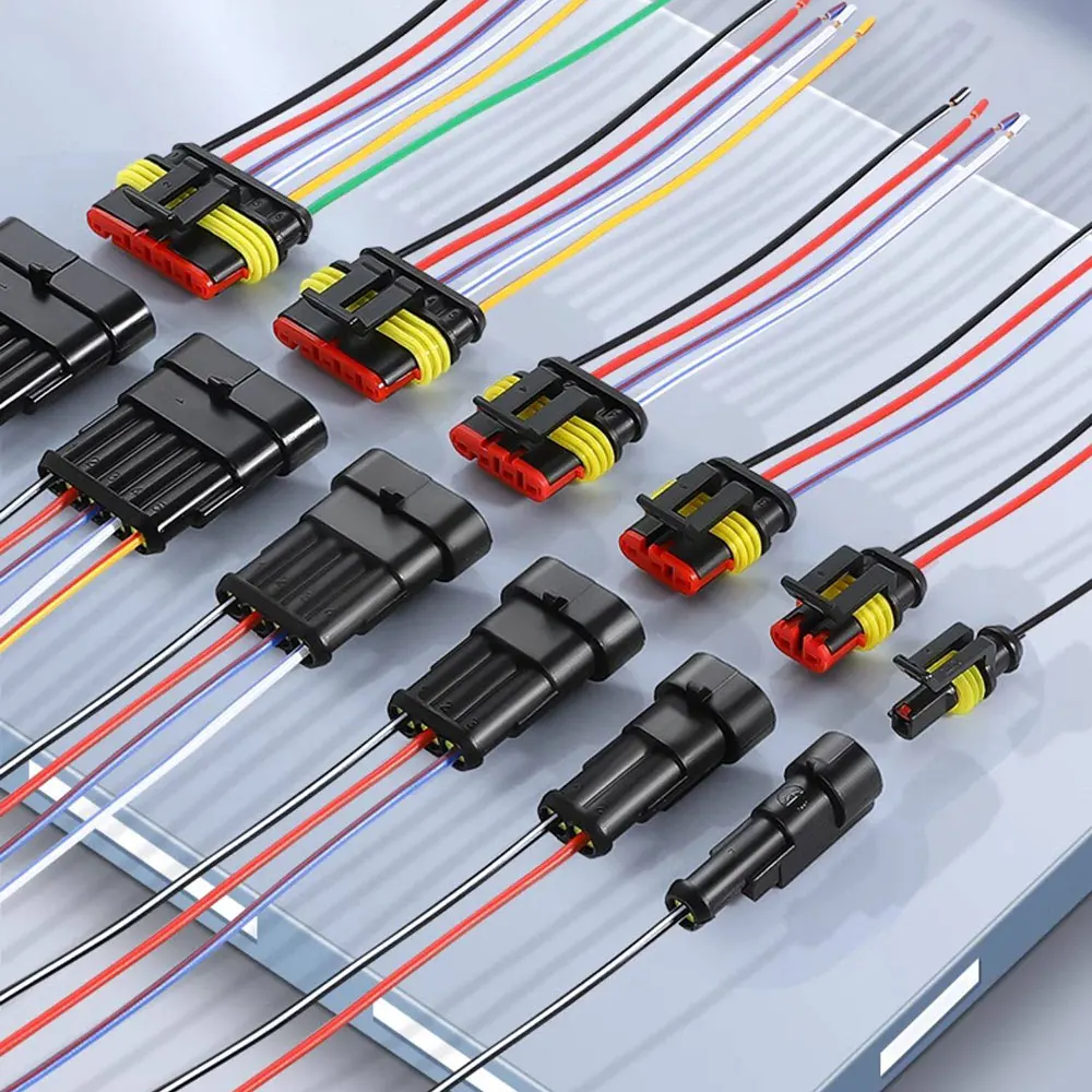 1PC 1/2/3/4/5/6Pin Waterproof Connector Electrical Terminal Quick Connector With WireSuitable For Cars Ships Etc with 10CM Wire
