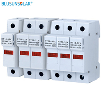 1 Sets PV Solar Fuse 500V-690V AC 14*51mm Fuse, with LED Fuse Holder for Solar System Protection RT18-63X 1P