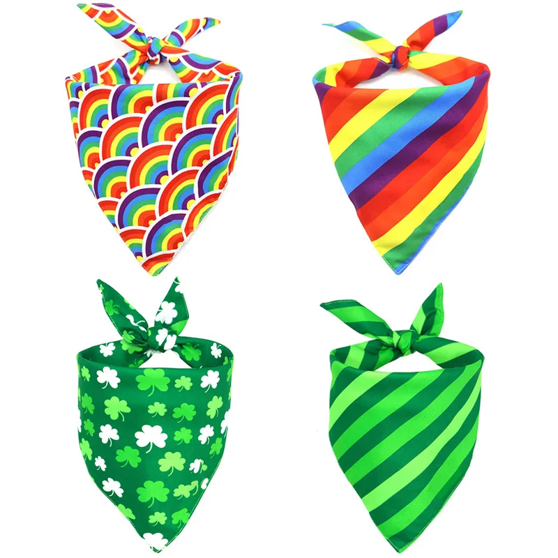 

Premium Durable Fabric Pride Dog Bandana Rainbow Scarf Bib Reversible for Small Medium Extra Dogs Pets-(Pride Day )