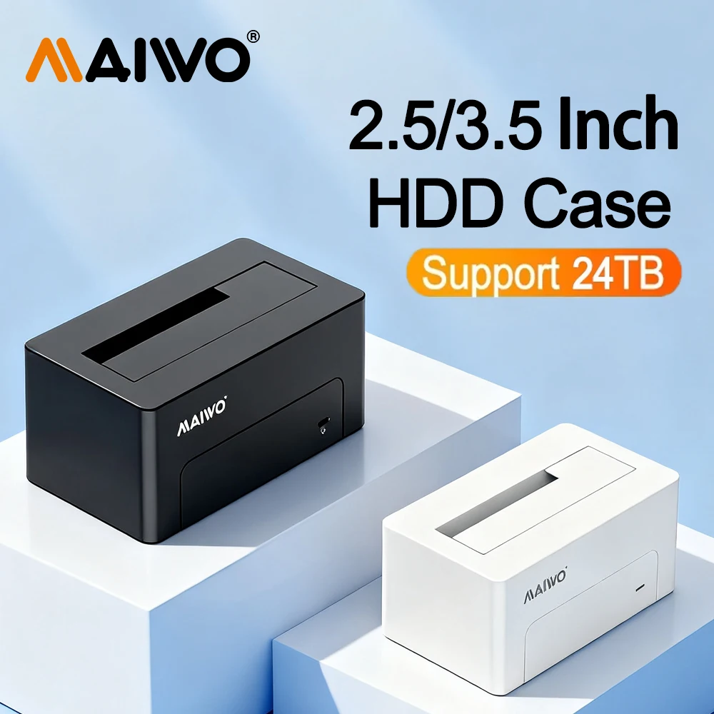 

Док-станция для жесткого диска MAIWO 2,5/3,5 дюйма, SATA к USB3.0, корпус внешнего жесткого диска, поддержка UASP, емкость 24 ТБ, скорость 5 Гбит/с для корпуса ПК