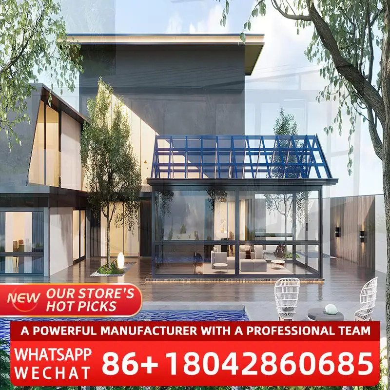 

Customized Aluminium Patio Covers Free Standing Sunrooms Outdoor Aluminum Winter Garden Structures for Sale for Backyard Poolsid