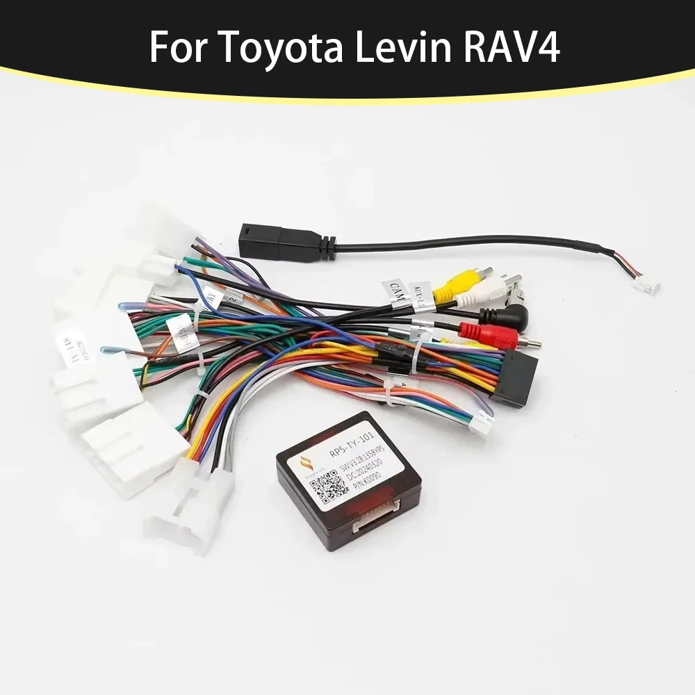 Car 16 pin Android Wire Harness Power Cable Adapter With Canbus For Toyota Levin RAV4 Camry Highlander Prius Corolla