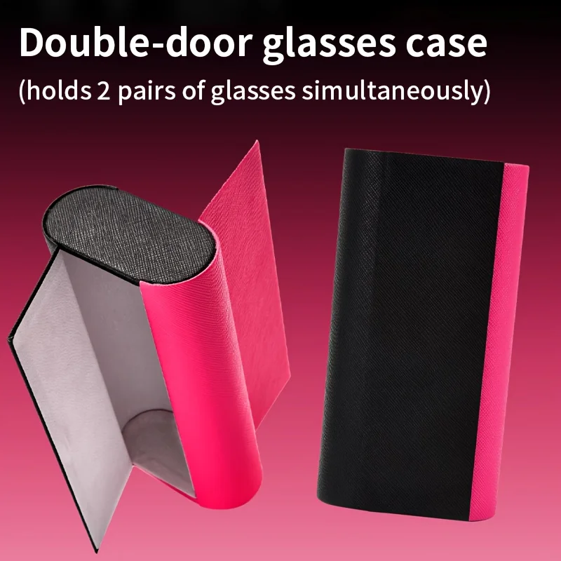 Double-layer glasses storage box, anti-pressure large-capacity sunglasses storage bag