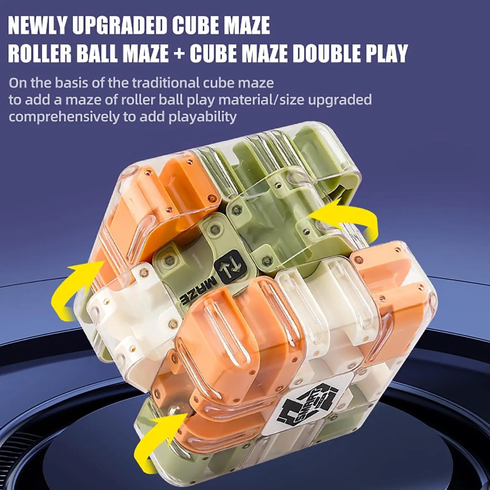 Puzzle cubo labirinto 3D, giocattolo rompicapo per l'allenamento della concentrazione, gioco sensoriale antistress per bambini adulti, regalo di compleanno di Natale