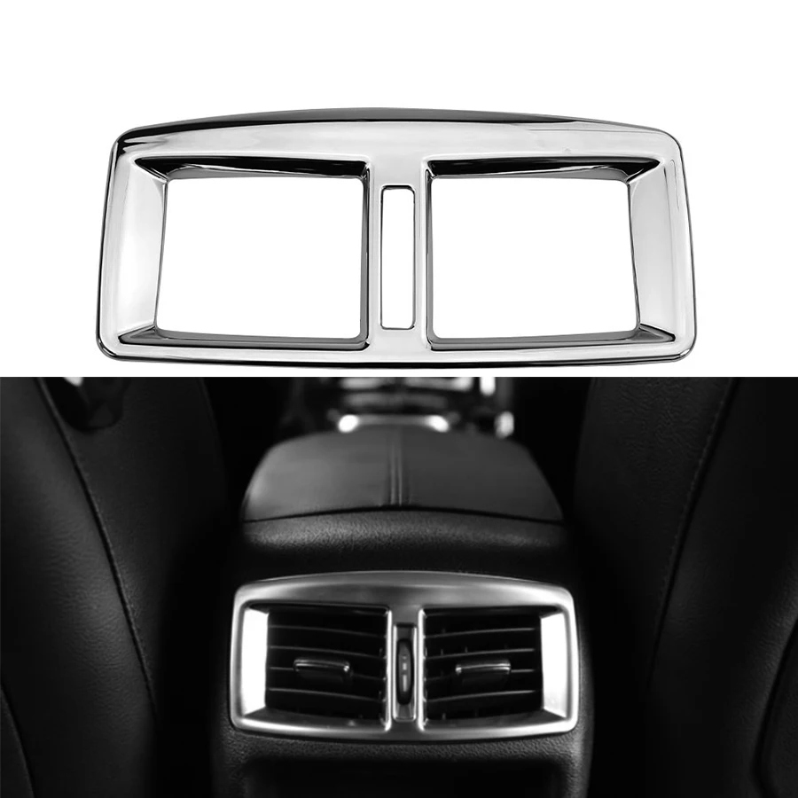 Chrome Car Rear Air Vent Outlet Frame Cover Decoration Sticker Trim for Peugeot 3008 2014 2015 Interior Accessories